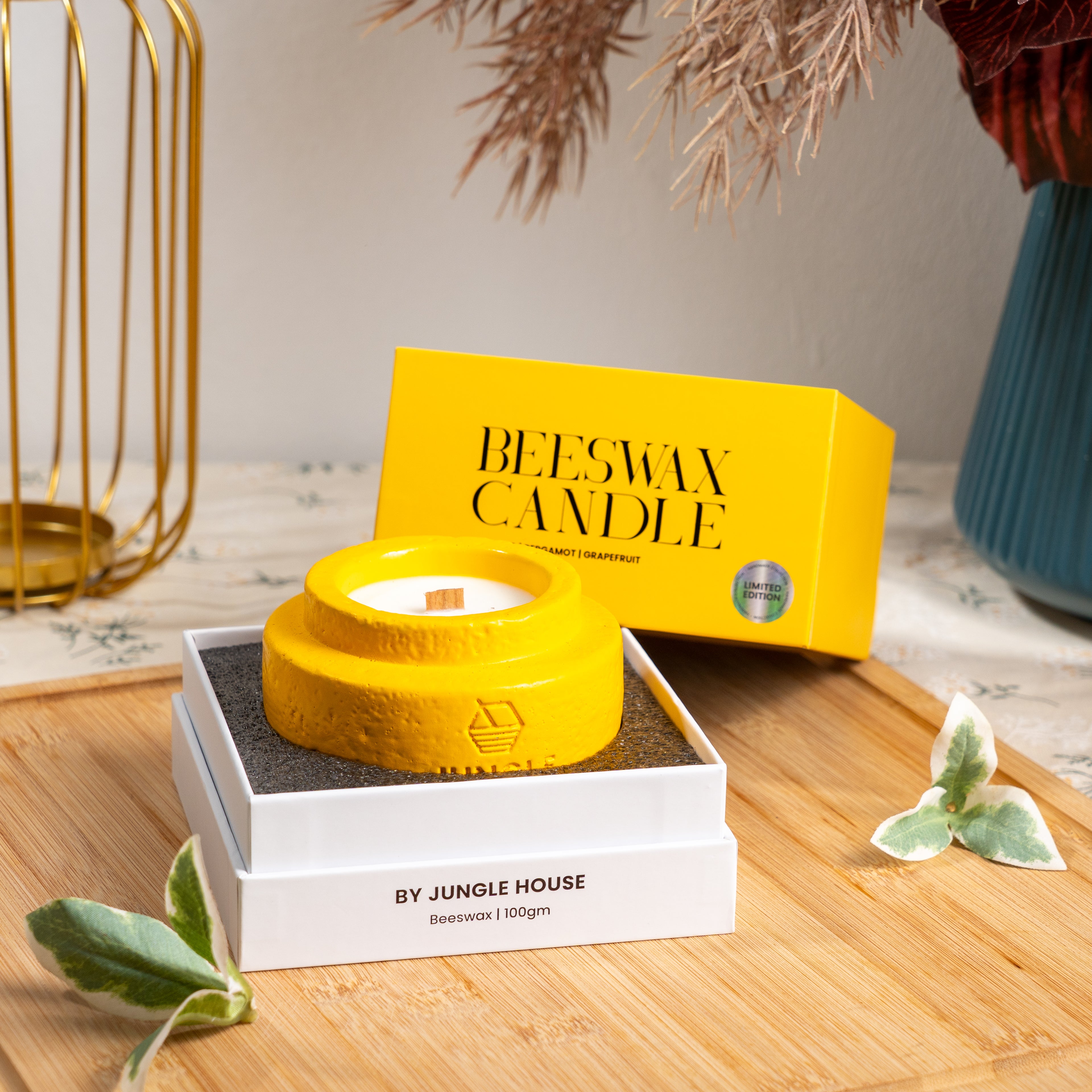 Beeswax Candle (100g) - Lavendar