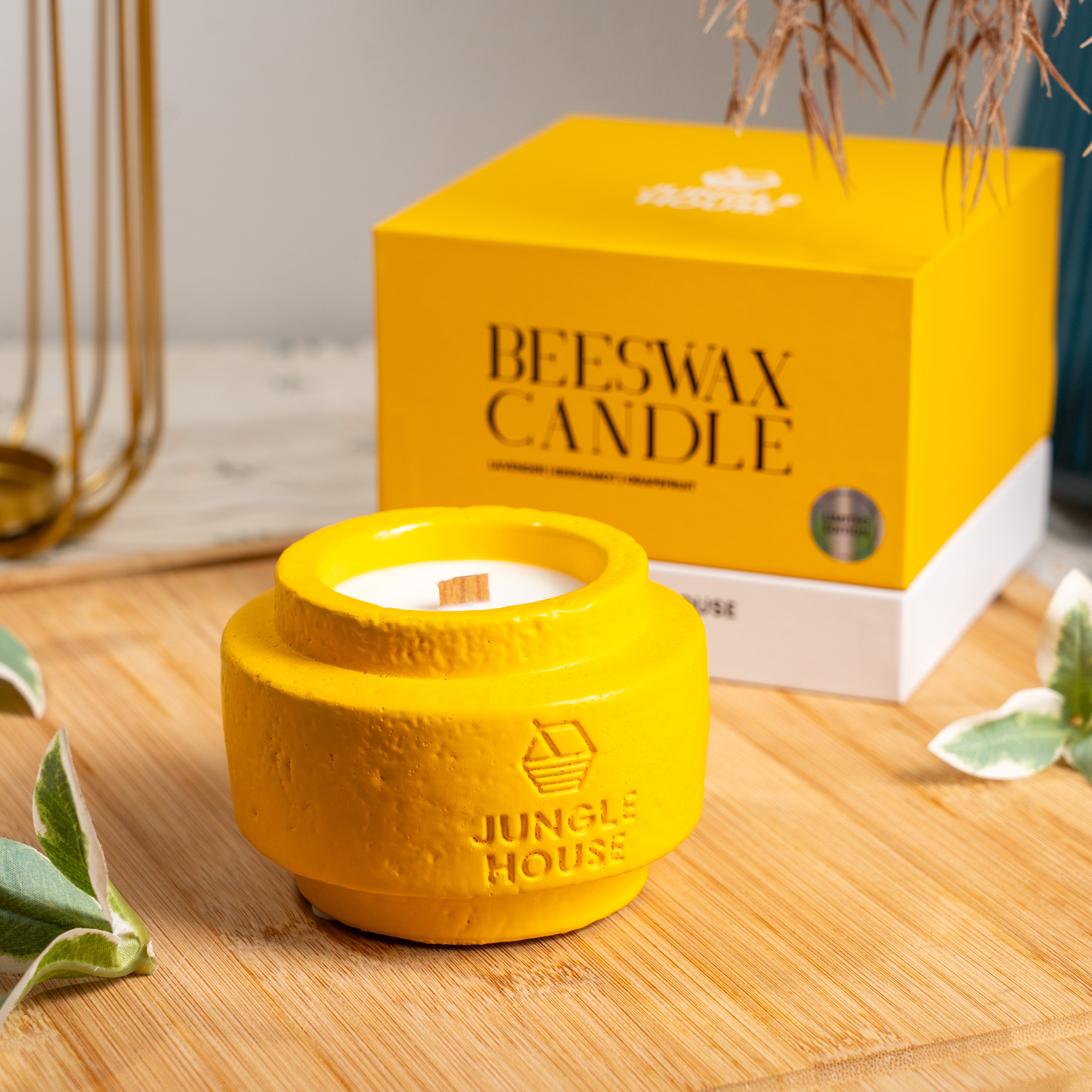 Beeswax Candle (100g) - Lavendar