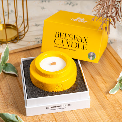 Beeswax Candle (100g) - Lavendar