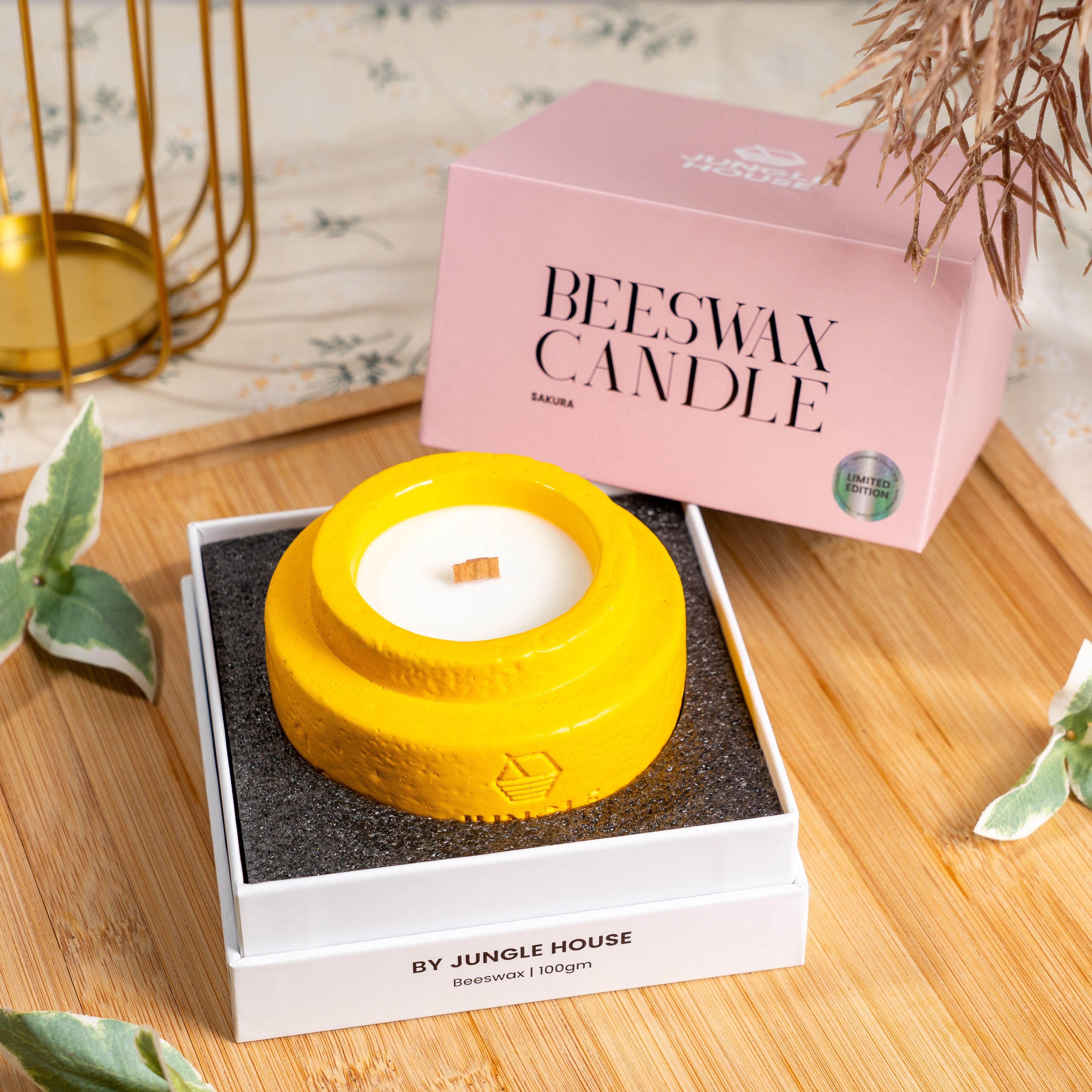 Beeswax Candle (100g) - Sakura