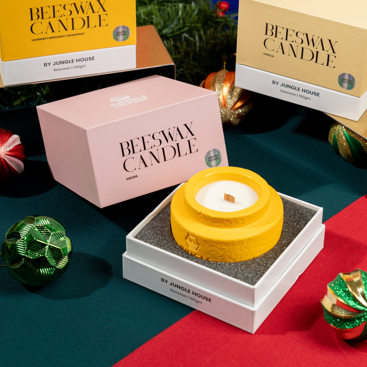 Beeswax Candle (100g) - Sakura